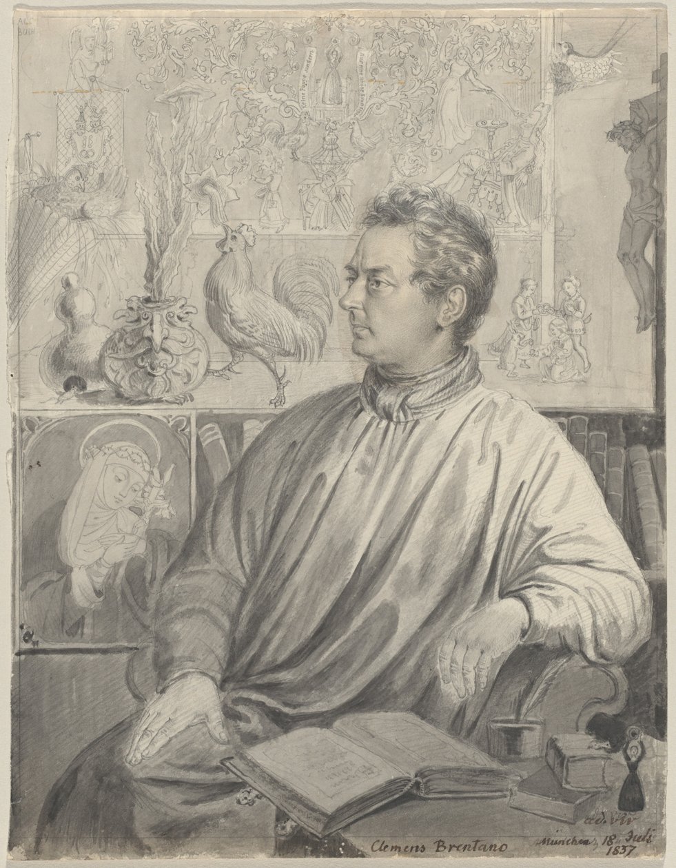 Clemens Brentano da Ludwig Emil Grimm