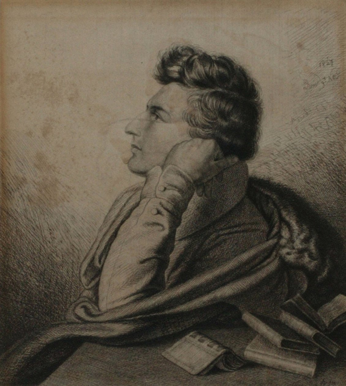 Ritratto del poeta Heinrich Heine 1797-1856, 1827 da Ludwig Emil Grimm