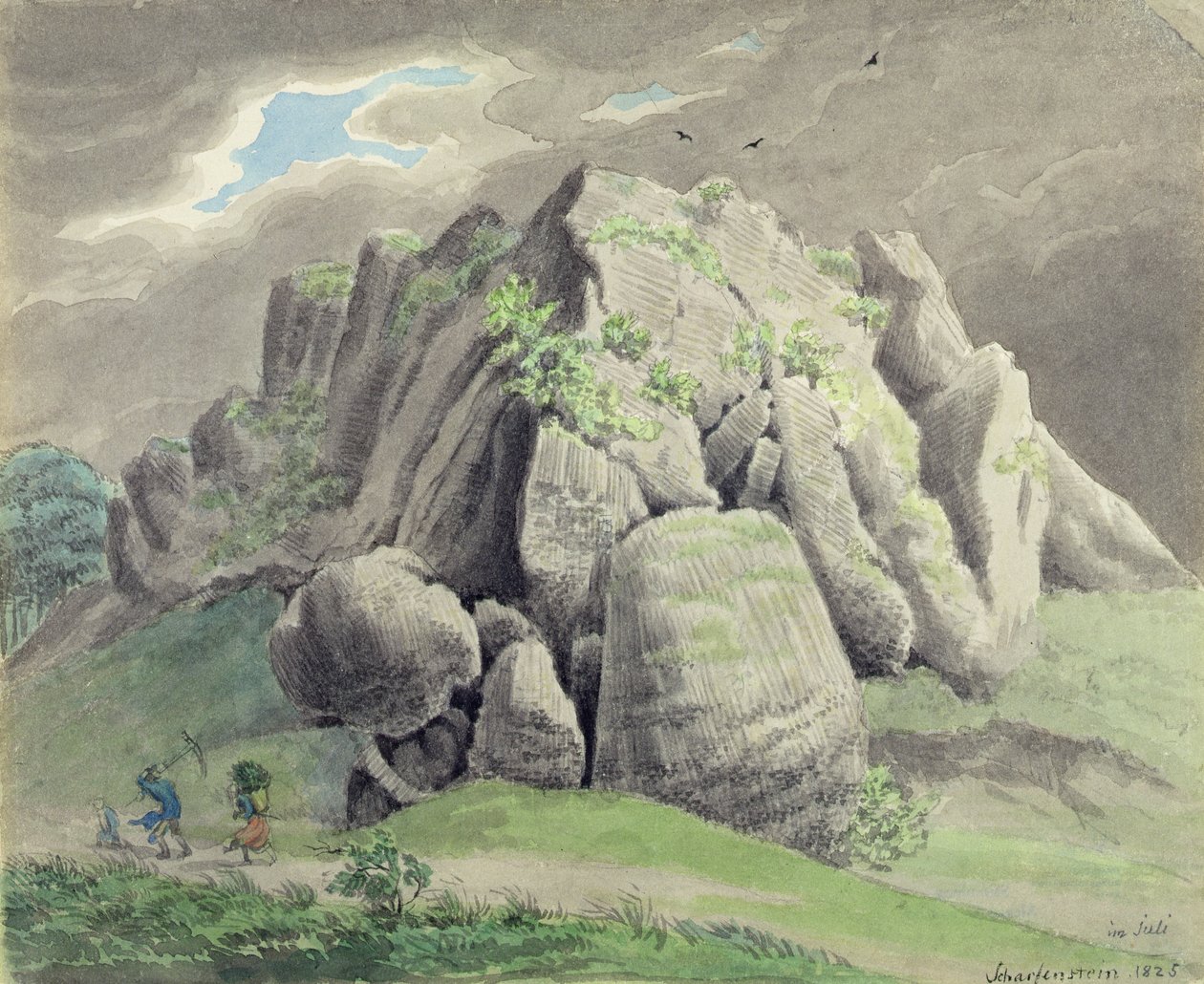 Scharfenstein vicino a Gudensberg da Ludwig Emil Grimm
