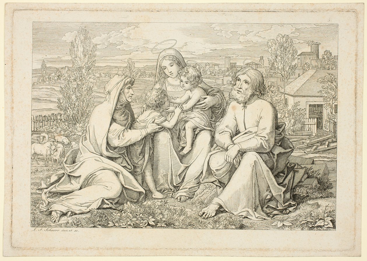 La Sacra Famiglia da Ludwig Ferdinand Schnorr von Carolsfeld