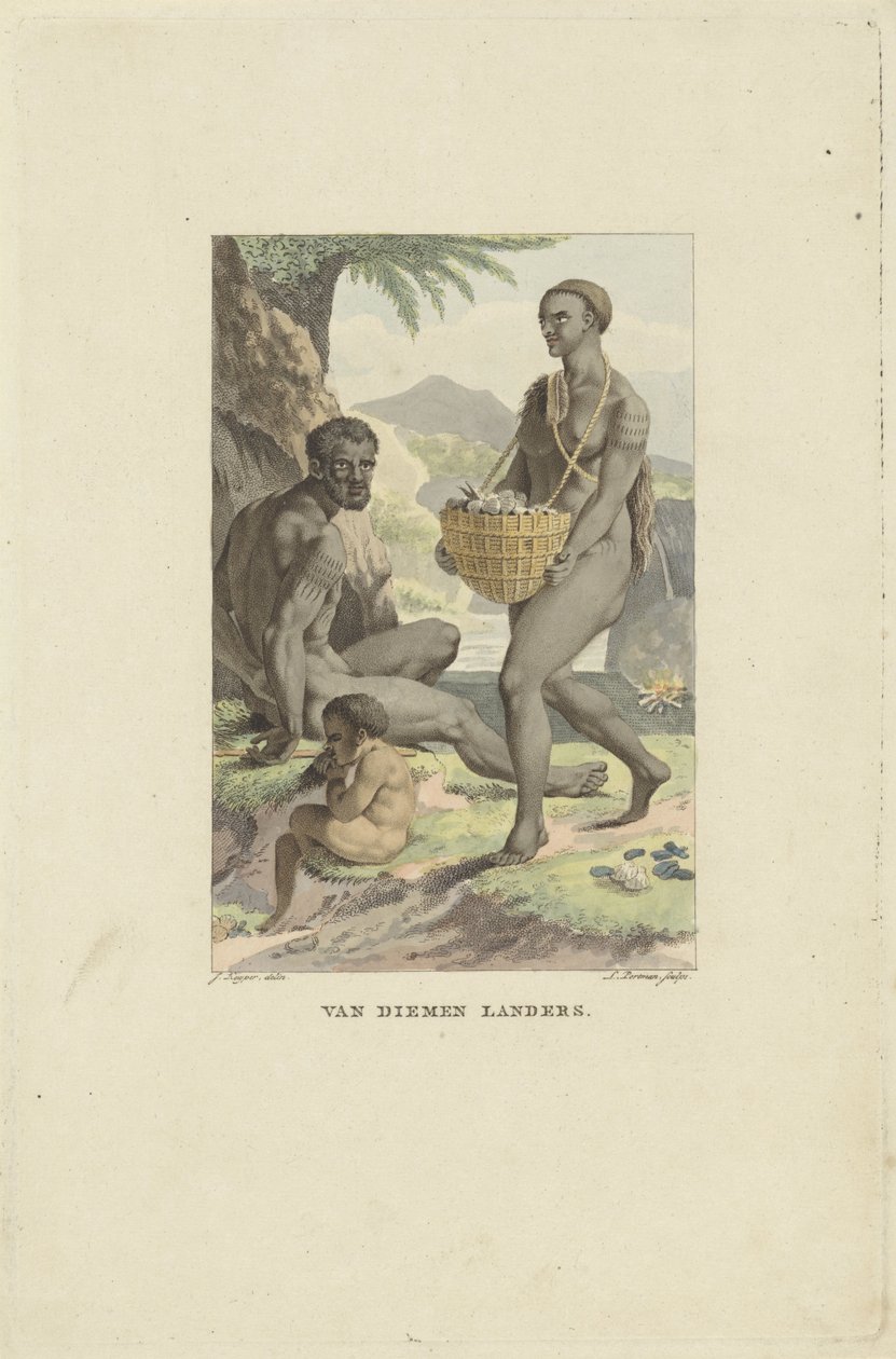 Abitanti della Tasmania da Ludwig Gottlieb Portman