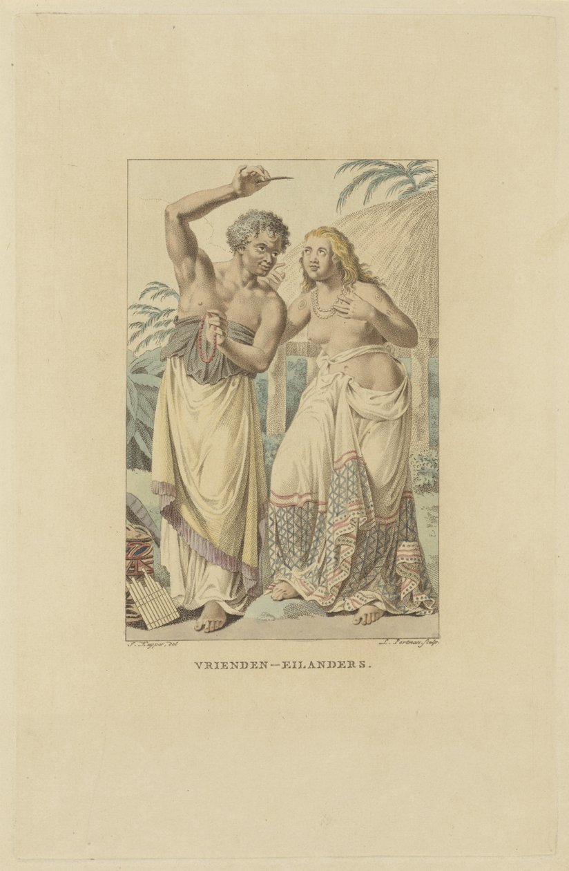 Abitanti delle Isole degli Amici (Arcipelago di Tonga) da Ludwig Gottlieb Portman