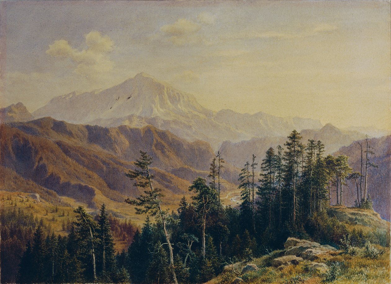 Il Schneeberg in Bassa Austria visto da Gutenstein da Ludwig Halauska