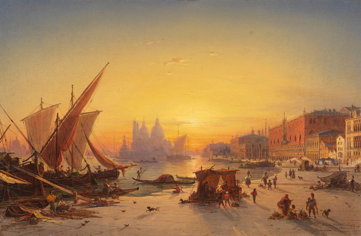 Venezia alla luce del tramonto da Ludwig Mecklenburg