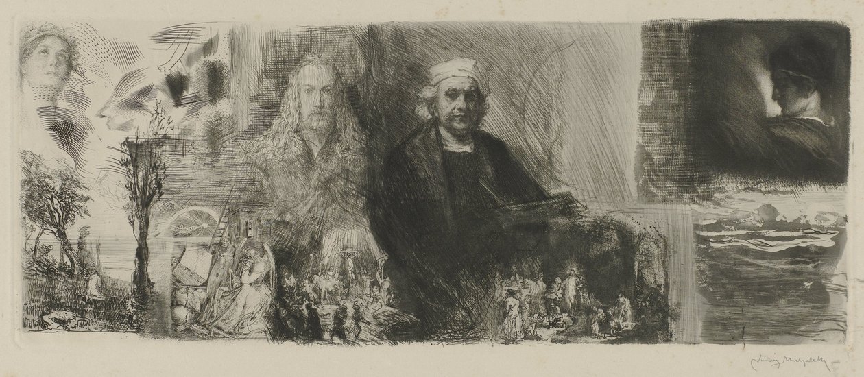Opere di Rembrandt e Dürer in varie tecniche di stampa da Ludwig Michalek
