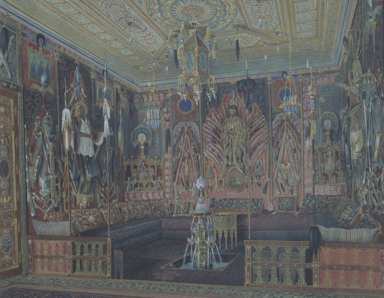 La stanza turca asiatica nel Grande Palazzo a Tsarskoye Selo da Ludwig Premazzi