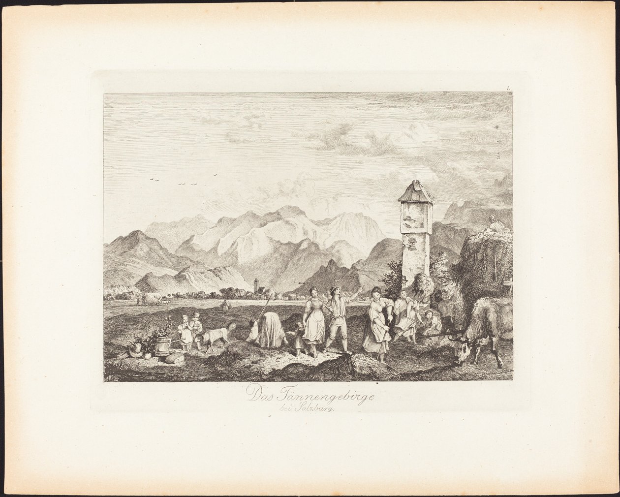 Das Tännnengebirge bei Salzburg da Ludwig Richter