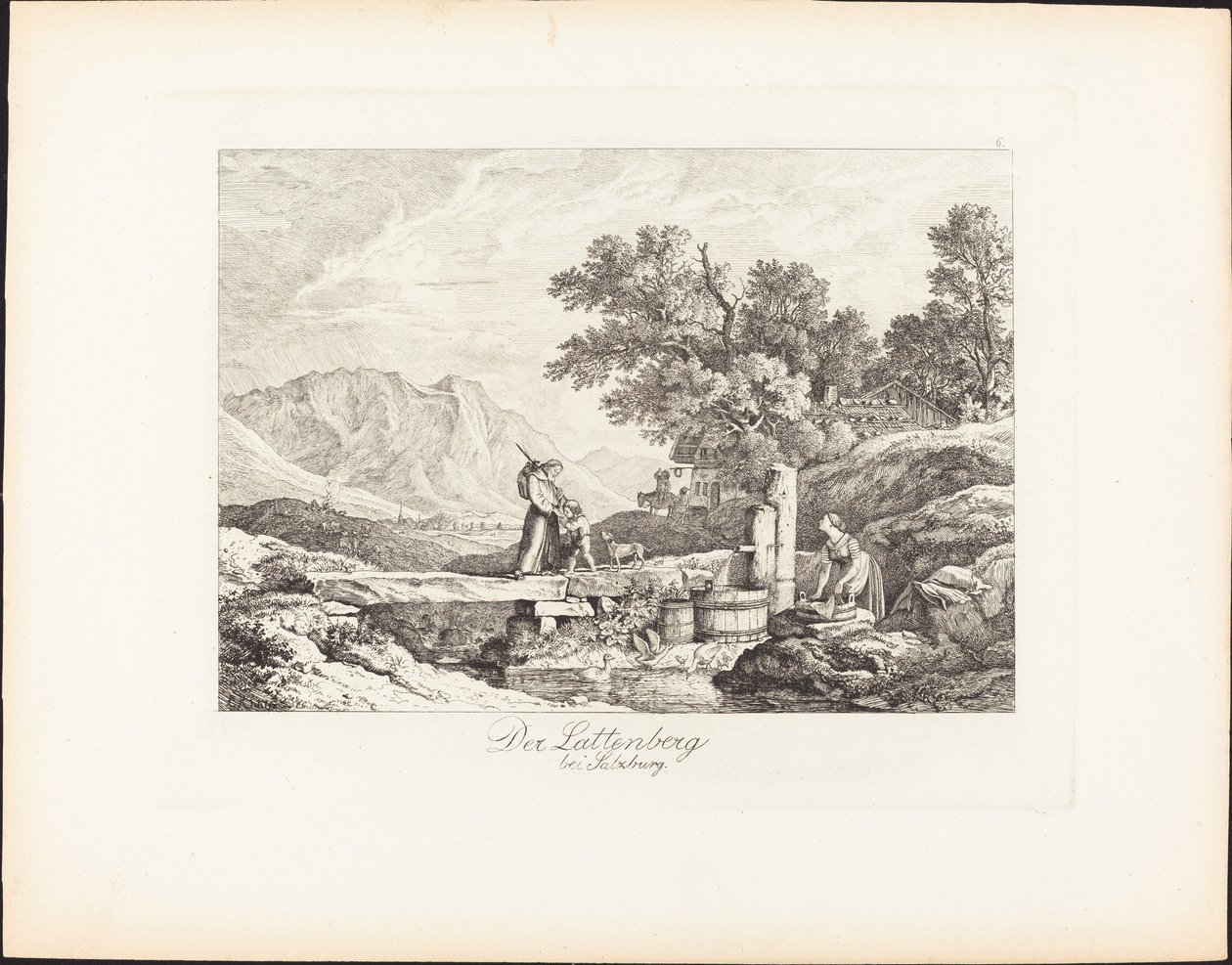 Il Lattenberg vicino a Salisburgo da Ludwig Richter