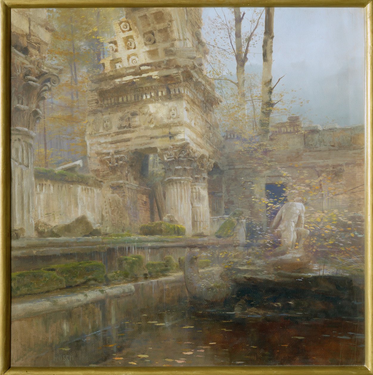 Rovina romana nel parco del Castello di Schönbrunn, Vienna da Ludwig Roesch