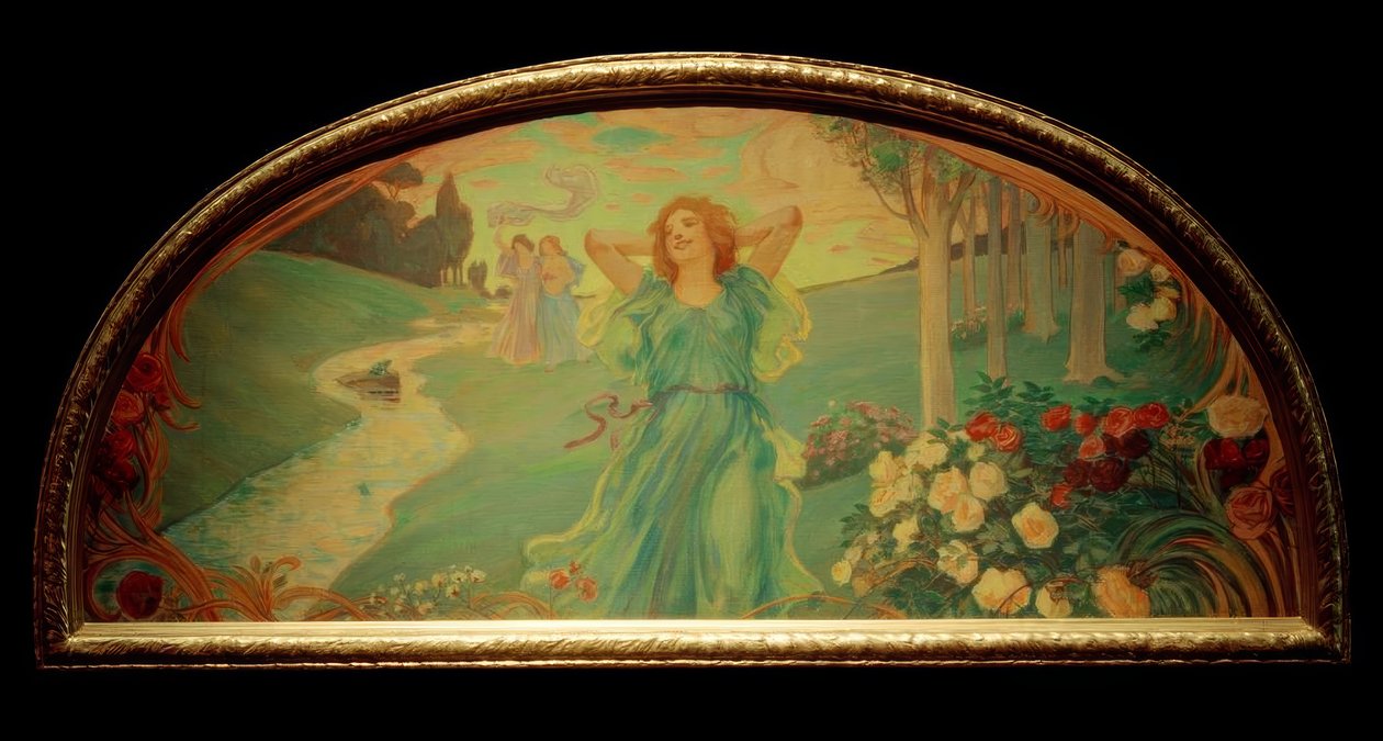 Tre ragazze al ruscello da Ludwig von Hofmann