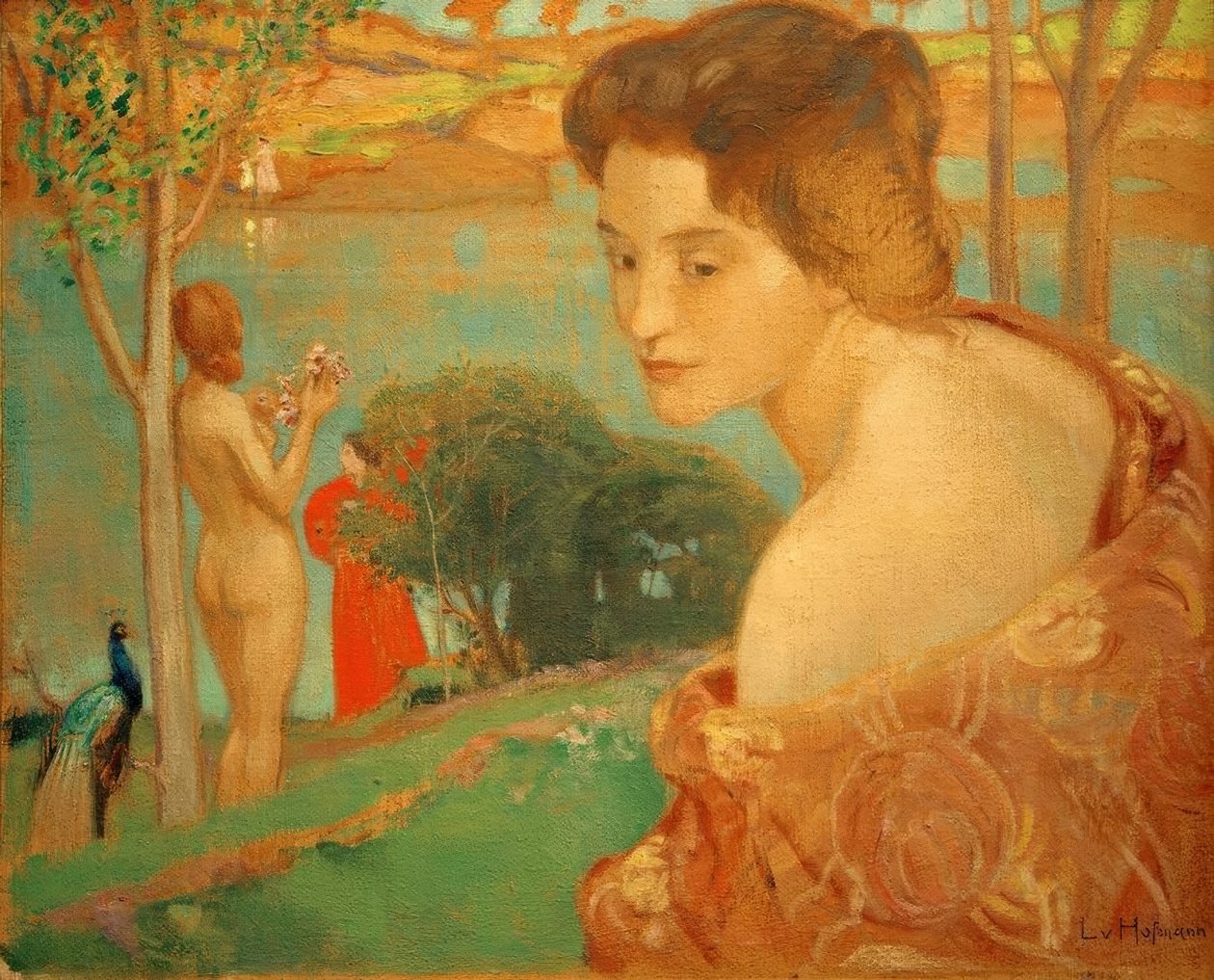 Ragazza sulla spiaggia da Ludwig von Hofmann