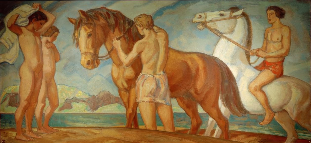 Cavaliere al mare da Ludwig von Hofmann