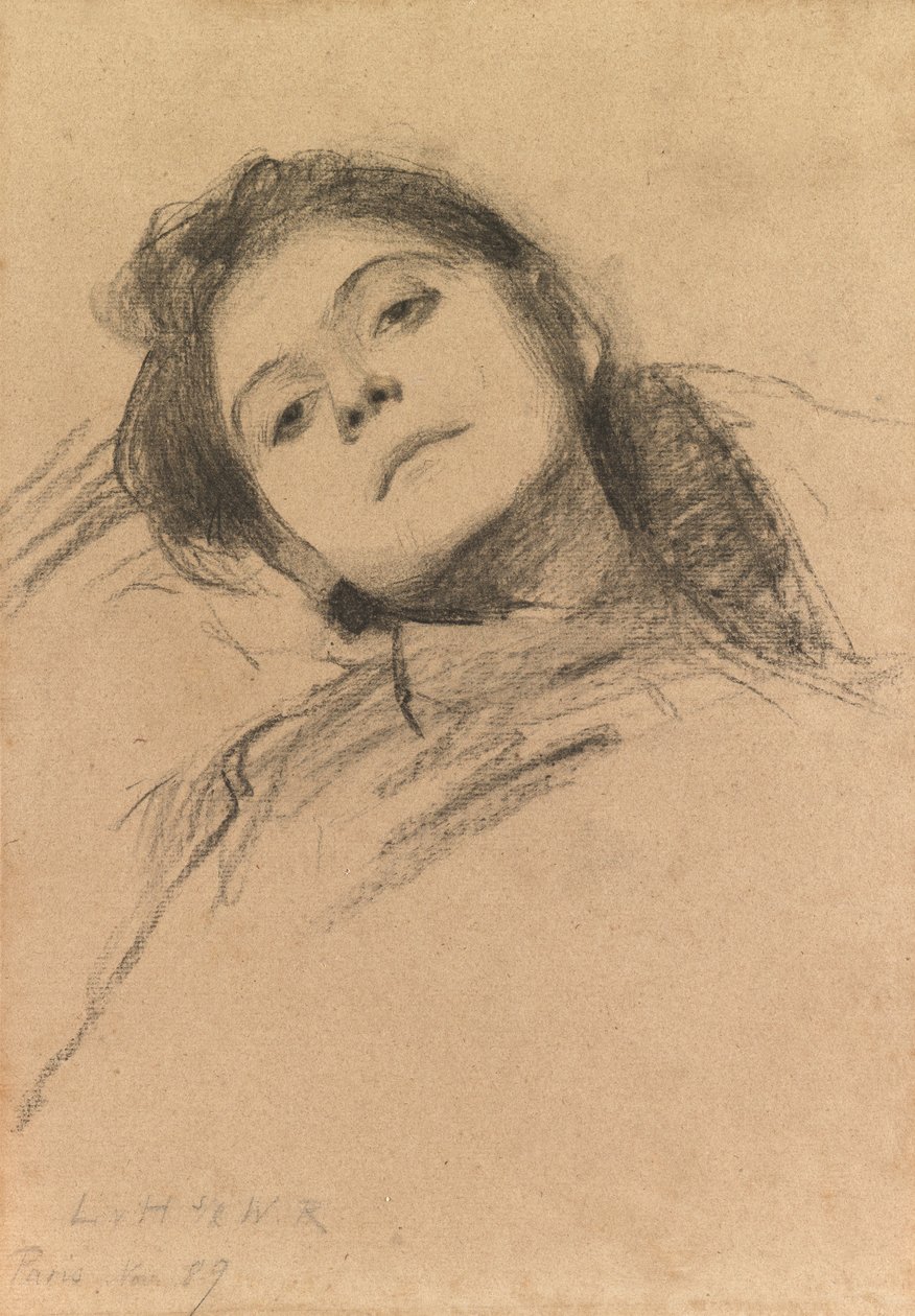 Studio di una ragazza da Ludwig von Hofmann