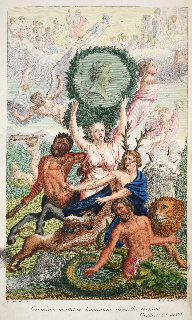 Frontespizio, illustrazione dalle Metamorfosi di Ovidio, Firenze, 1832 da Luigi Ademollo