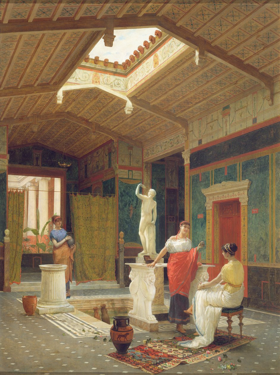 Un interno pompeiano, 1882 da Luigi Bazzani