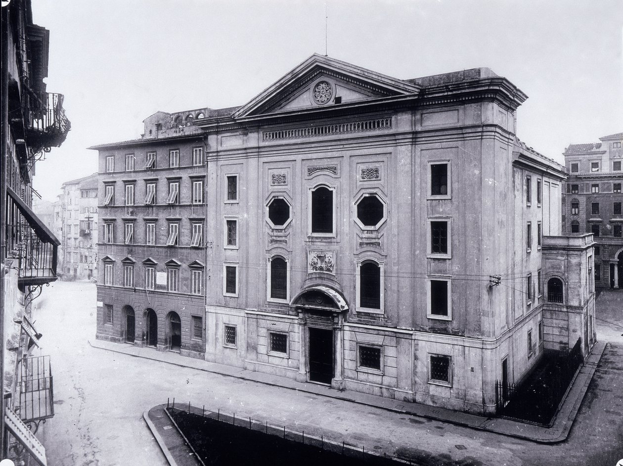 Facciata della vecchia sinagoga di Livorno da Luigi Betti