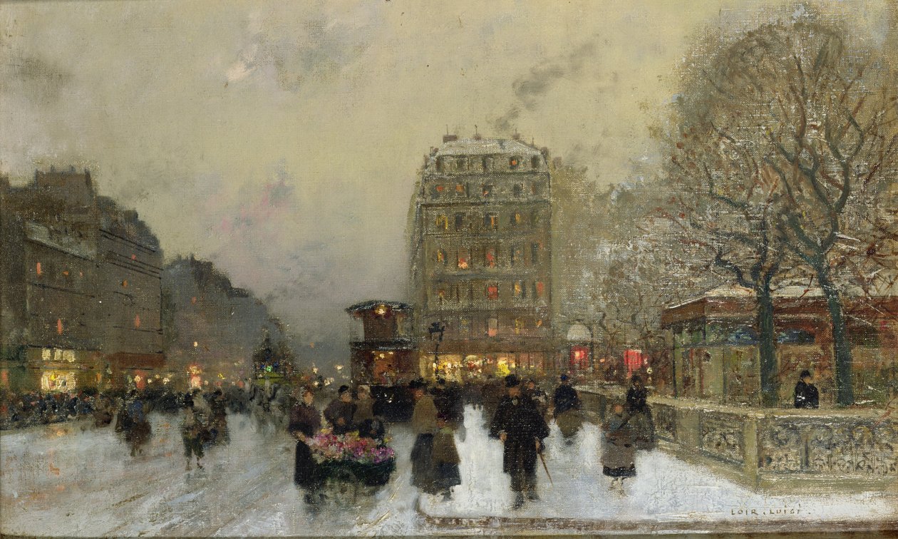 Scena di strada a Parigi da Luigi Loir