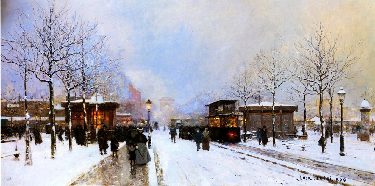 Porte Maillot in inverno, Parigi da Luigi Loir
