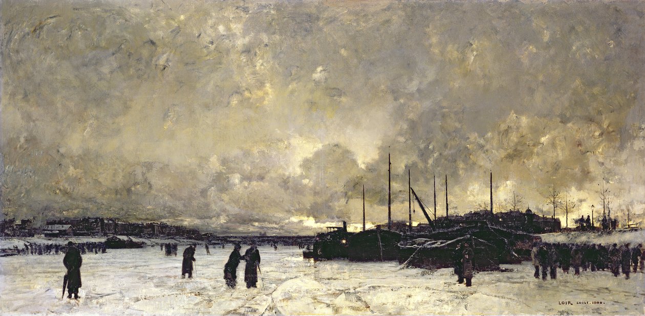 La Senna in dicembre, 1879 da Luigi Loir