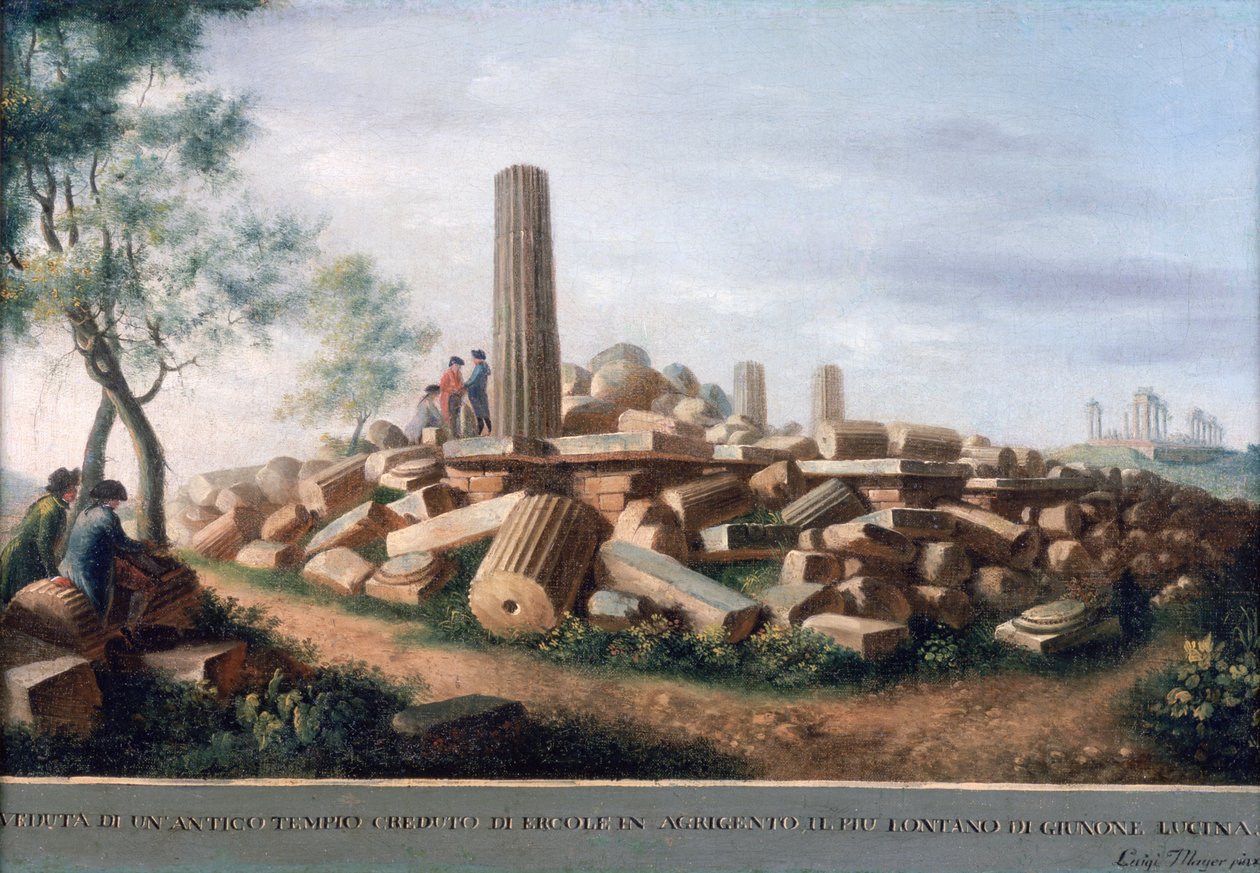 Antico Tempio ad Agrigento da Luigi Mayer