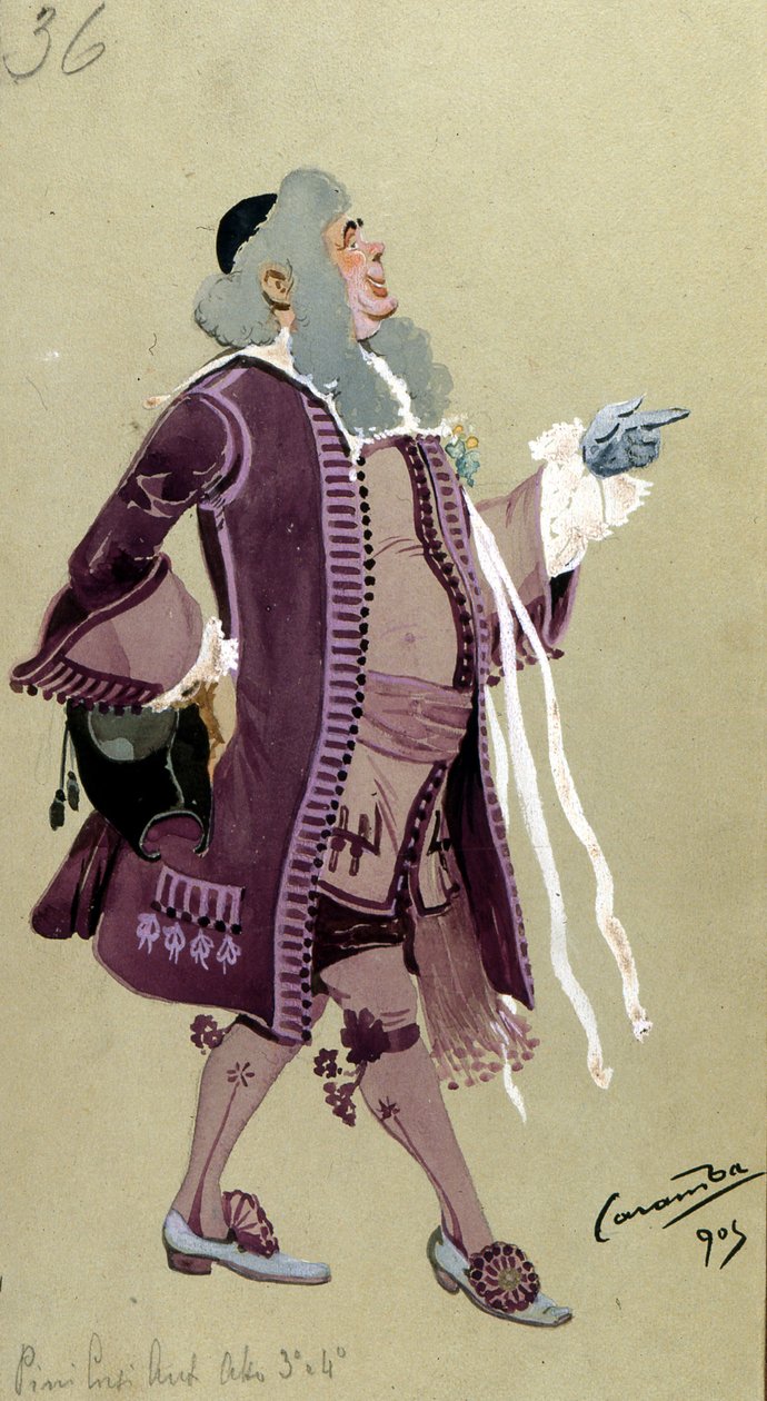 Costume per Don Bartolo, da Le nozze di Figaro di Wolfgang Amadeus Mozart da Luigi Sapelli Caramba