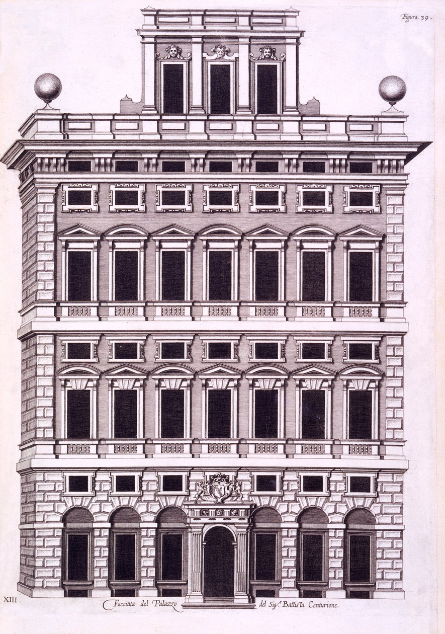 Progetto per il Palazzo Reale di Caserta, 1756 da Luigi Vanvitelli