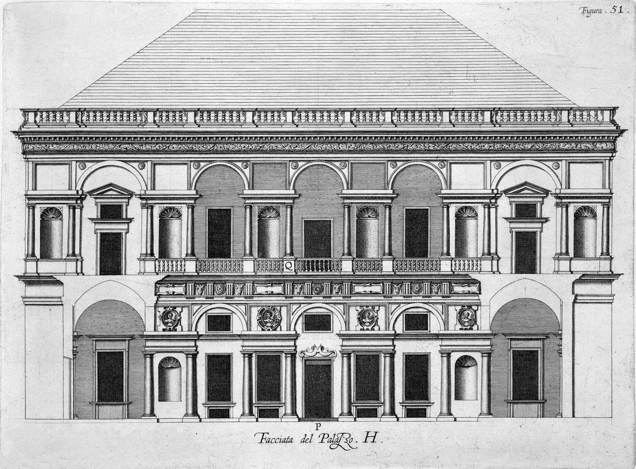 Progetto per il Palazzo Reale di Caserta, 1756 da Luigi Vanvitelli