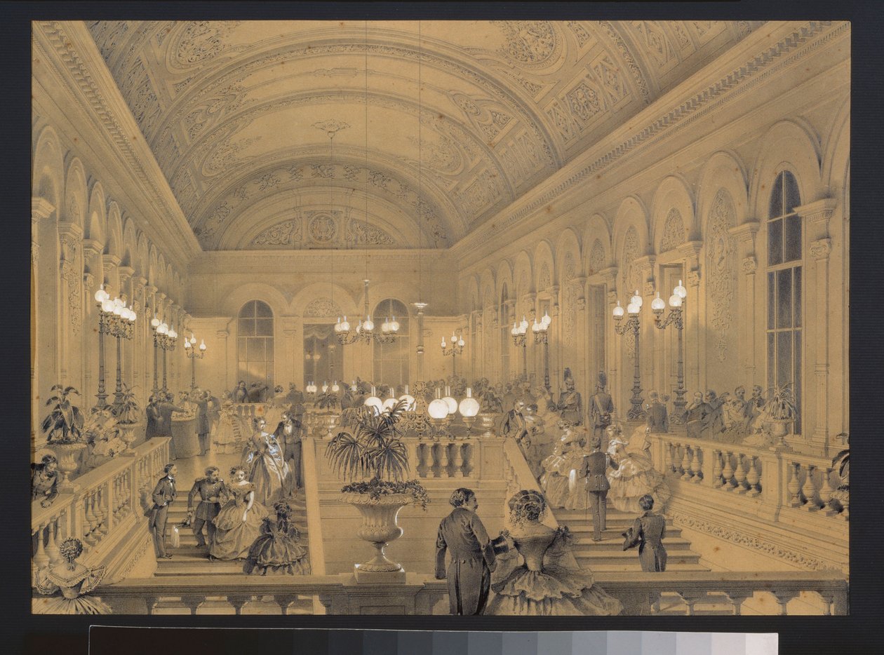 La scala del teatro imperiale Bolshoi Kammeny, a San Pietroburgo da Luigi Premazzi