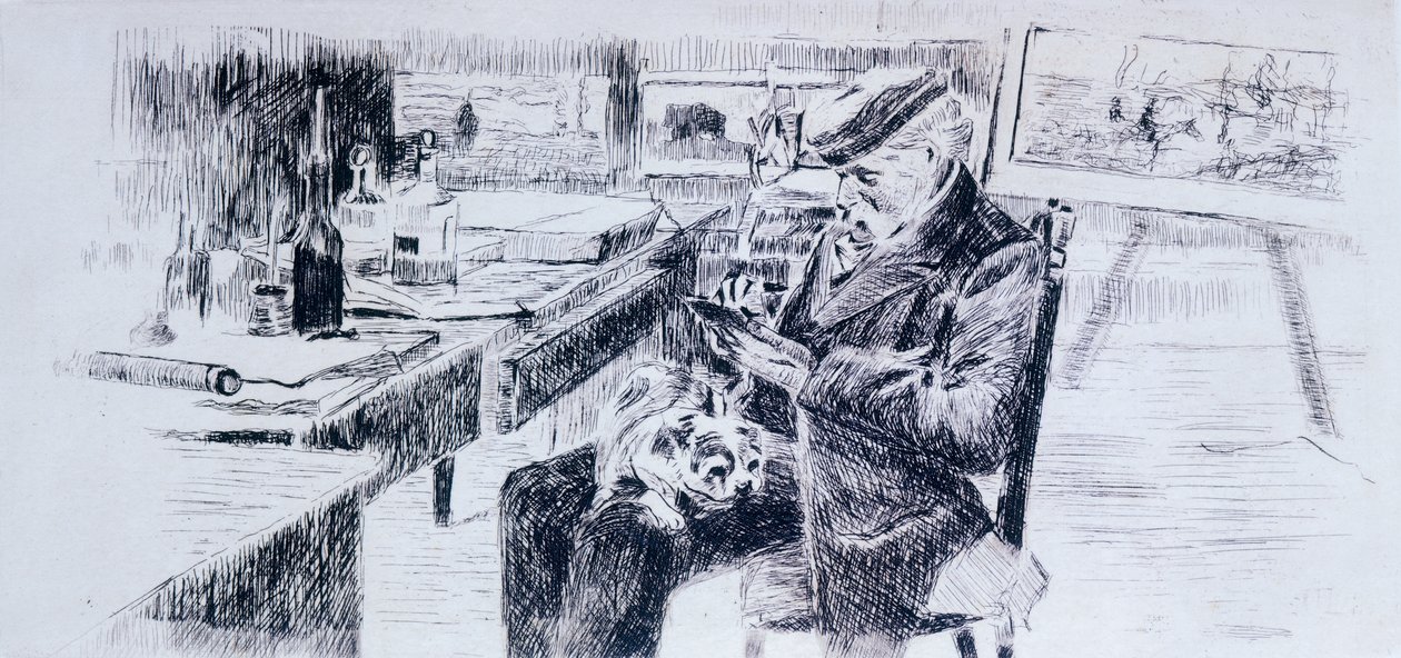 Ritratto del pittore Giovanni Fattori da Luigi Levi