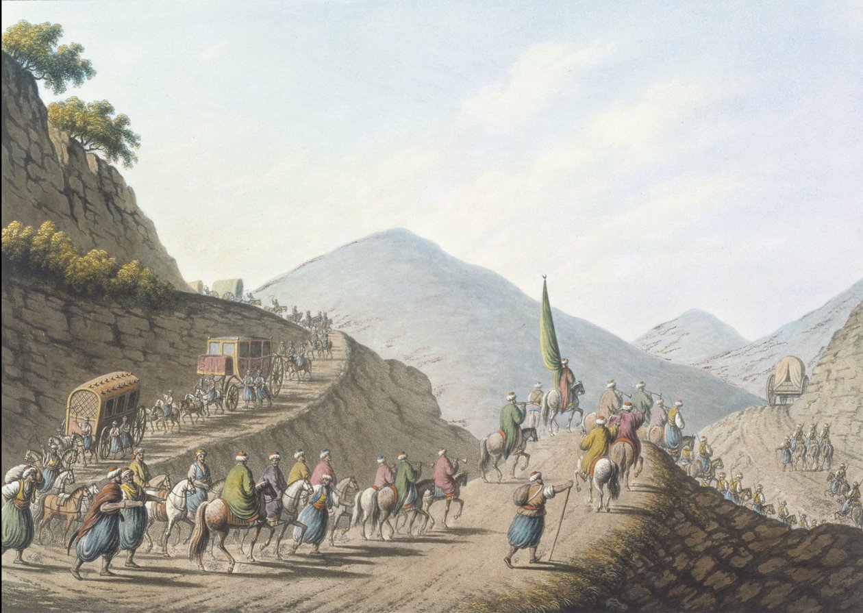 La montagna dei Balcani, tavola 2, pub. da William Watts da Luigi (after) Mayer