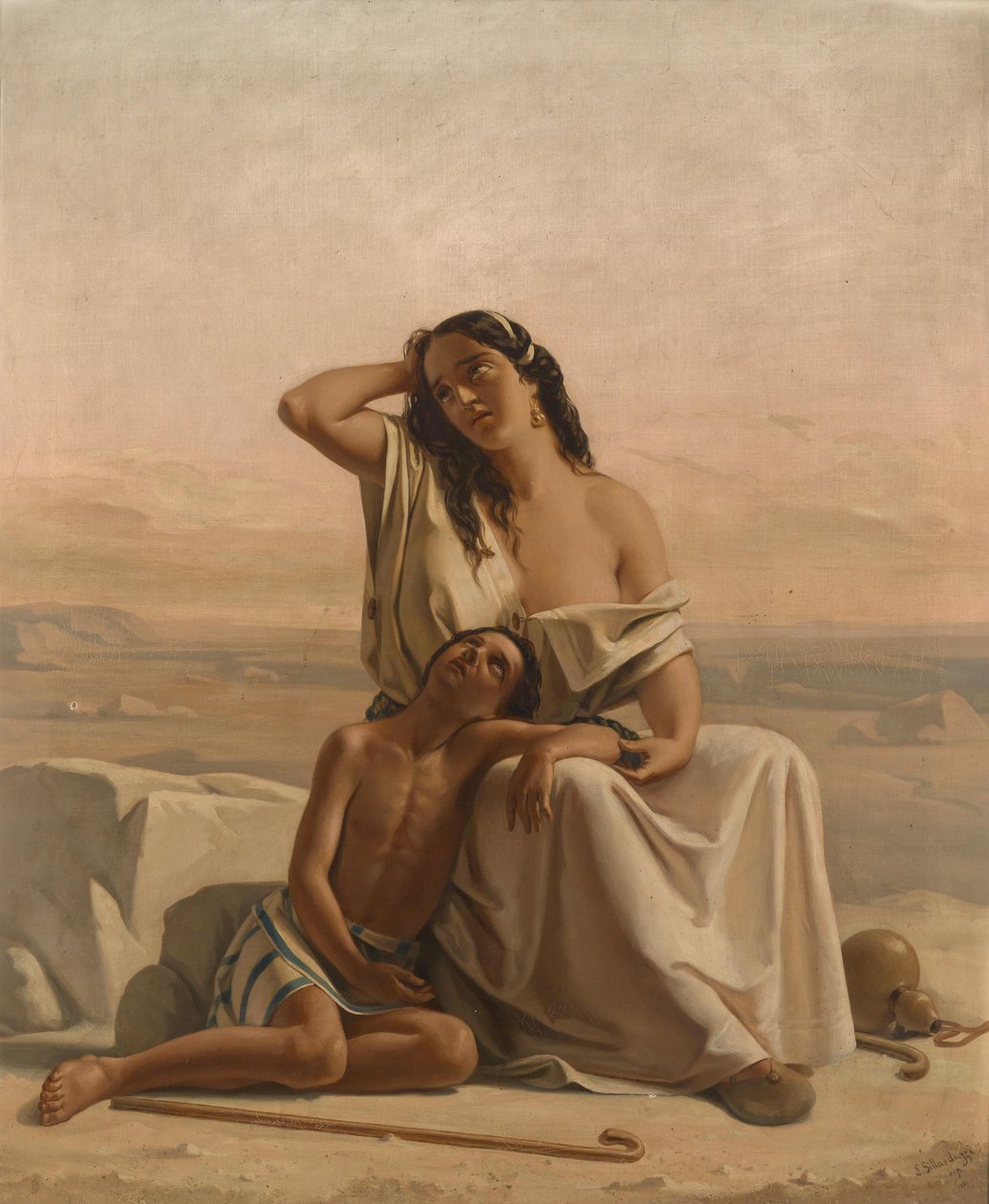 Agar e Ismaele nel deserto da Luigi Alois Gillarduzzi