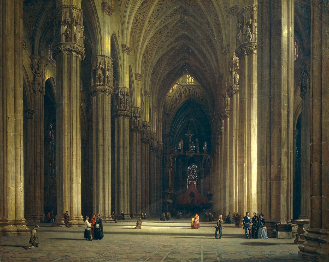Interno del Duomo di Milano da Luigi Bisi