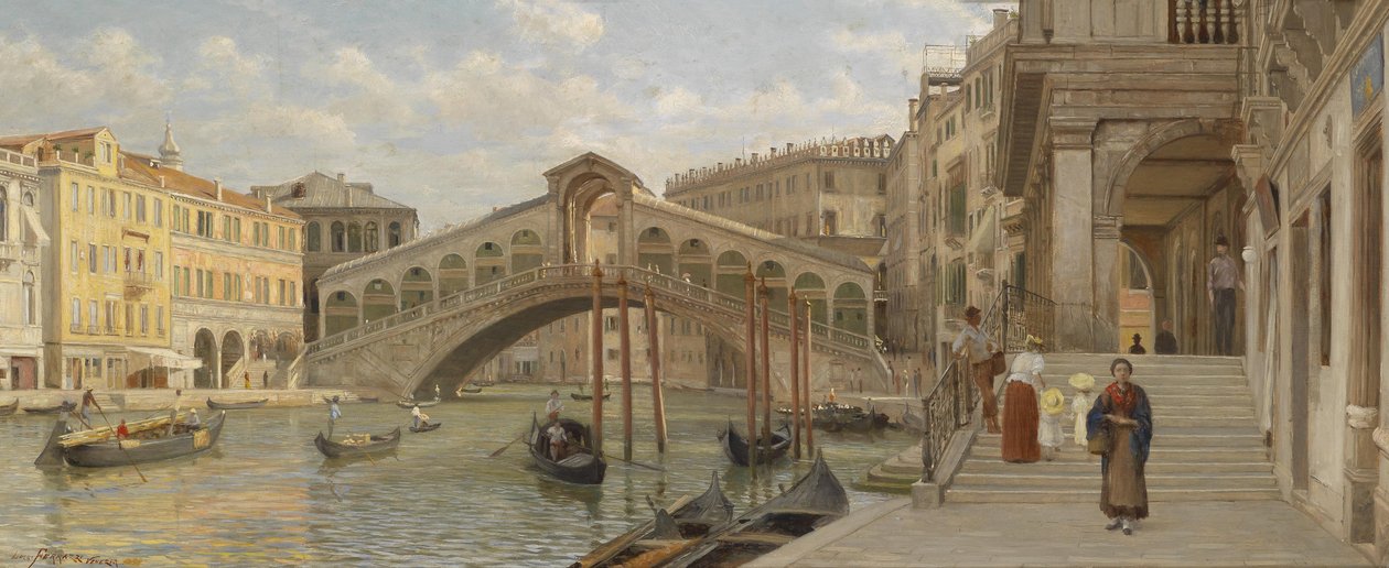 Vista del Ponte di Rialto, Venezia da Luigi Ferrazzi