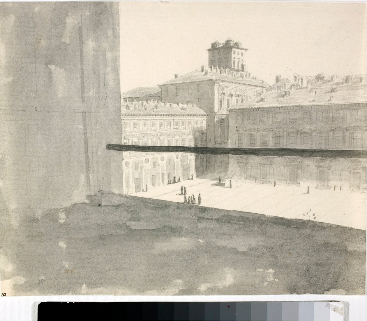 Vista su una piazza da una finestra, Italia da Luigi Garibbo