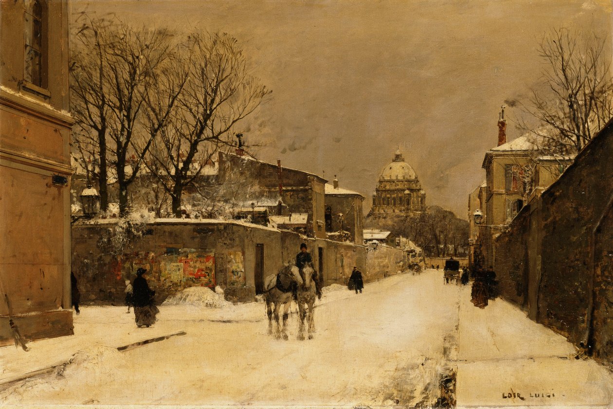 Una strada vicino agli Invalides, Parigi da Luigi Loir