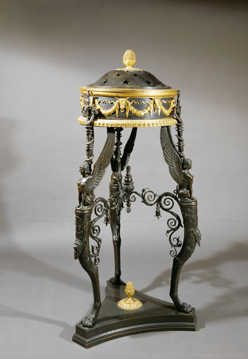 Treppiede, bronzo e bronzo dorato, ispirato a un originale romano (bronzo) da Luigi & Manfredini Francesco Manfredini