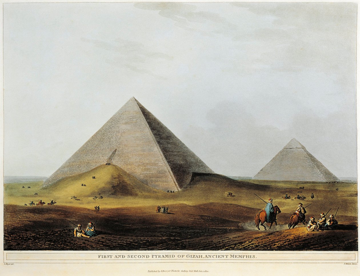 Abitazione araba costruita su antiche rovine lungo il canale Menuf in Egitto da Views in Egypt, incisione da Luigi Mayer