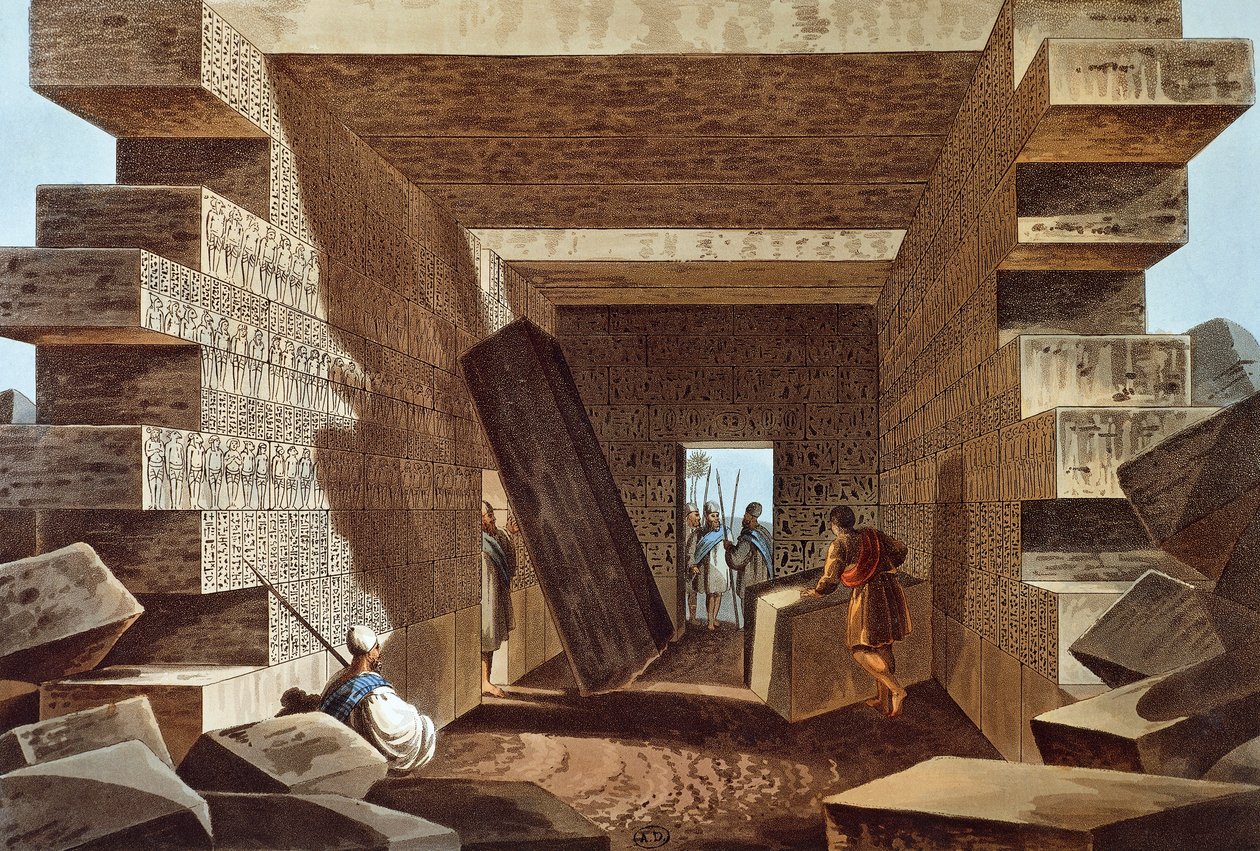Interno del Tempio di Giove Ammone in Libia da Luigi Mayer