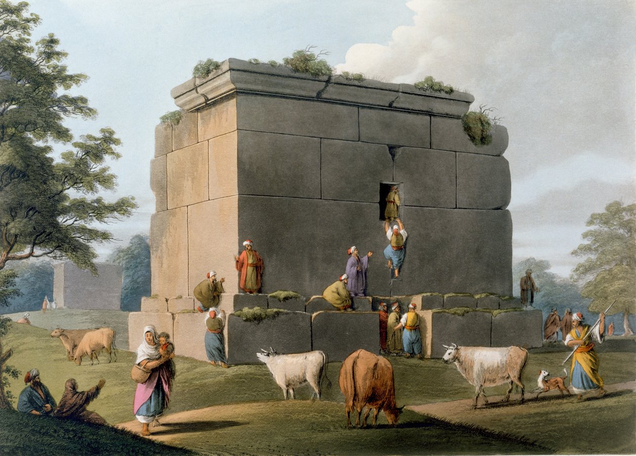 Monumento tra Tripoli e Tortosa, inciso da William Watts, 1806 da Luigi Mayer