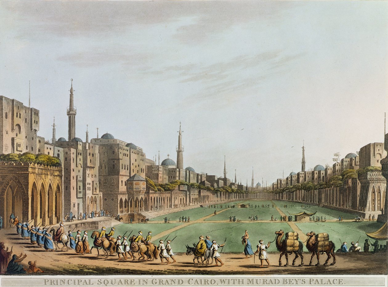 Piazza principale del Cairo, con il palazzo di Murad Bey, tavola 27 da 