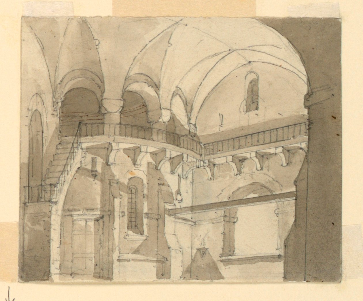 Scenografia, interno di una prigione da Luigi Ricci