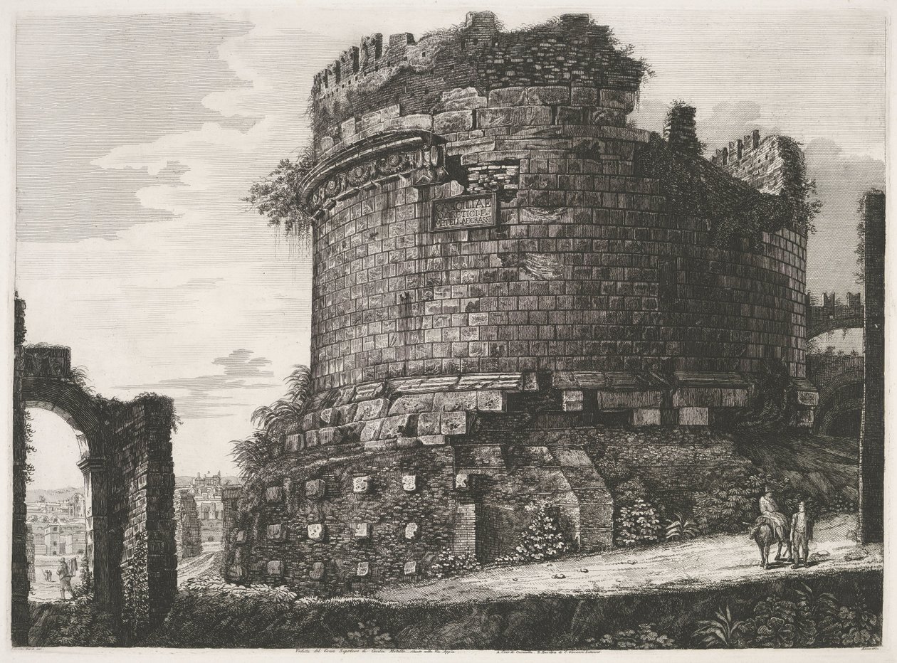 Tomba di Cecilia Metella a Roma da Luigi Rossini
