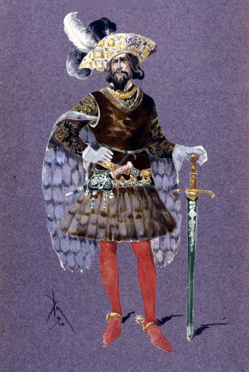 Barbablù. Disegno di Luigi Sapelli Caramba (1865-1936) del 1910 per l