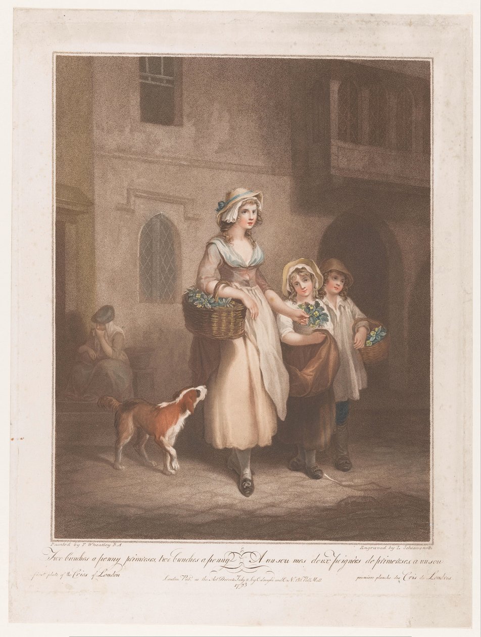 Venditrice di fiori (Grida di Londra) da Luigi Schiavonetti