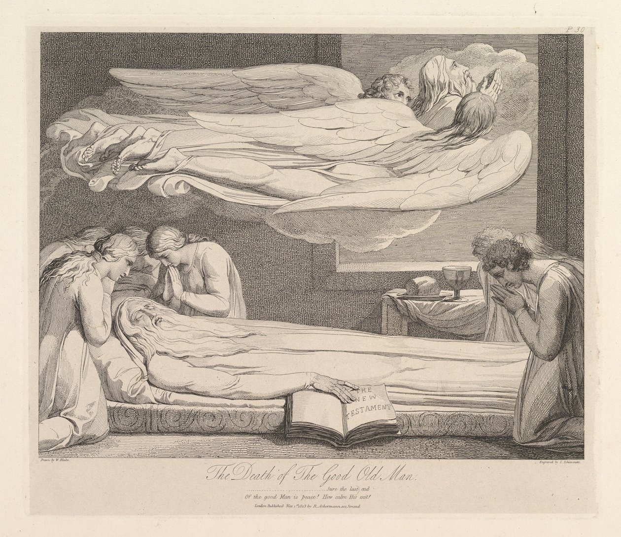 La Morte del Buon Vecchio, da La Tomba, una Poesia di Robert Blair, 1 marzo 1813 da Luigi Schiavonetti