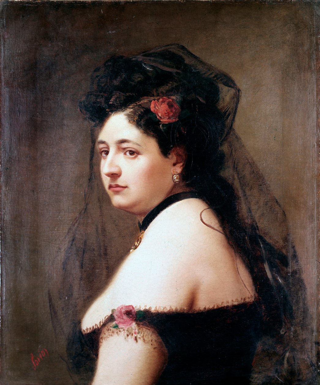 Ritratto di Elisabetta Galletti Gianoli, cantante italiana da Luigi Sorio
