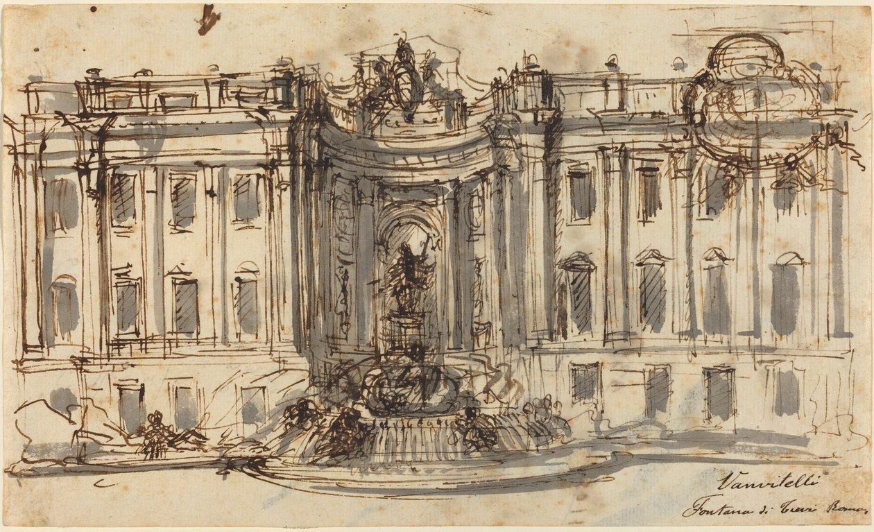 Proposta per la Fontana di Trevi da Luigi Vanvitelli