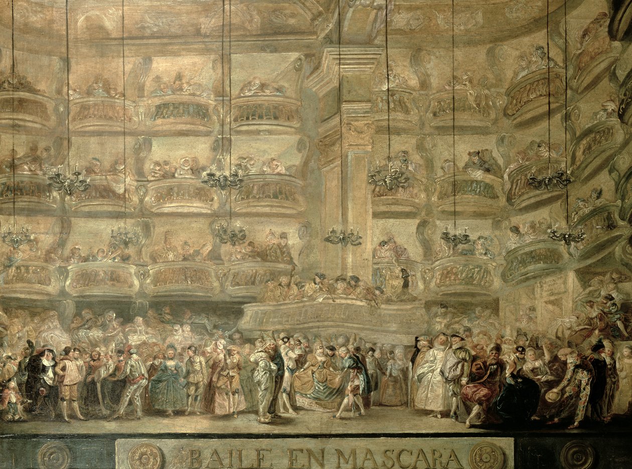 Il Ballo in Maschera, c.1767 da Luis Paret y Alcazar