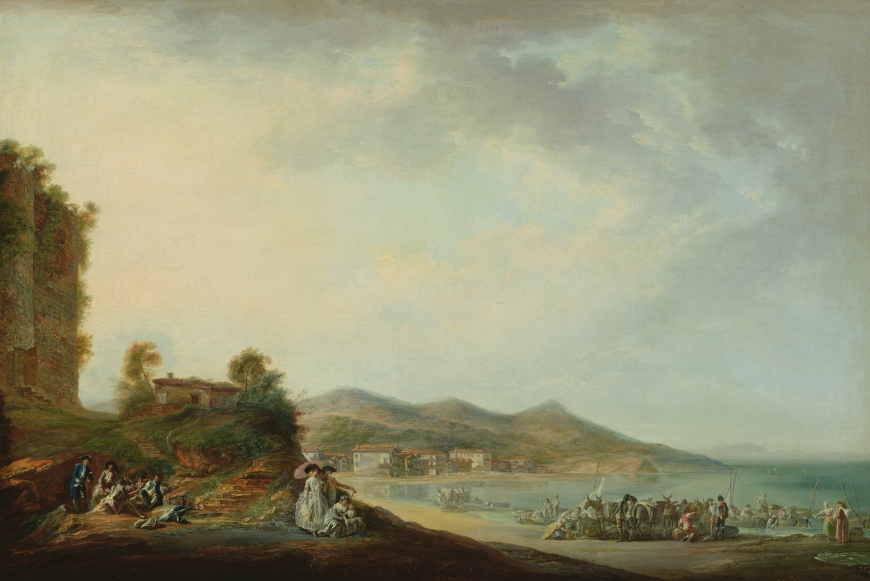Veduta di Hondarribia da Luis Paret y Alcazar