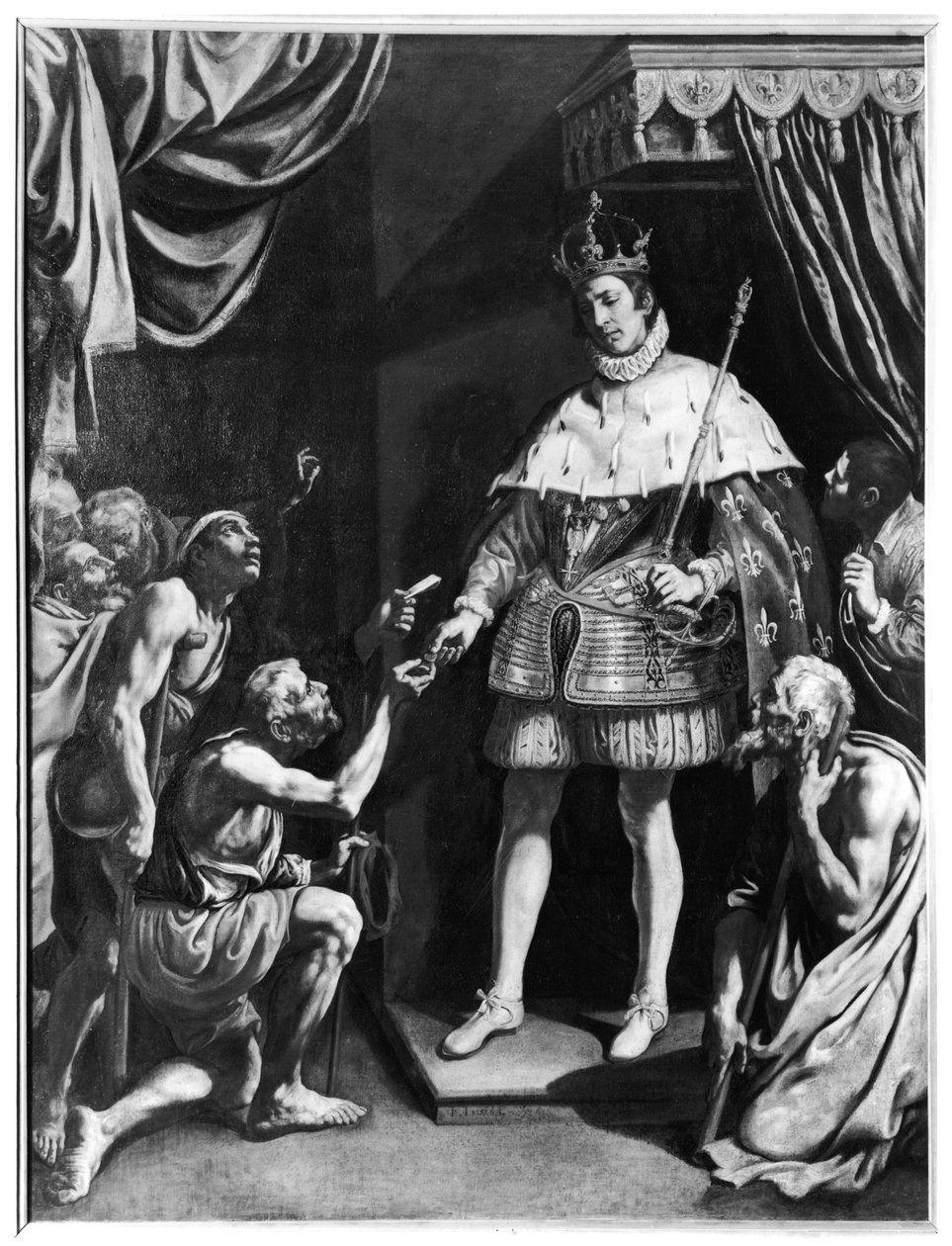 San Luigi (1214-70) distribuisce elemosine, c.1615-20 da Luis Tristan de Escamilla